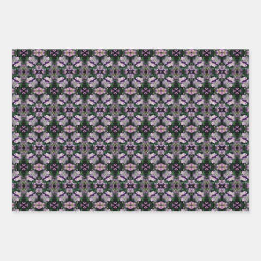 Paarse Geranium bloemen vermenigvuldigd gepersonal Inpakpapier Vel (Voorkant)