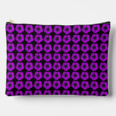 Paarse Geranium Floral Pattern op Black Etui (Voorkant)