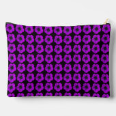 Paarse Geranium Floral Pattern op Black Etui (Achterkant)