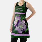 Paarse Geranium Flower gepersonaliseerd Schort (Insitu)