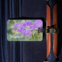 Paarse Geranium Wildflower foto met aangepaste inf