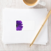 Paarse Gerbera Daisy Blank Bruiloft Adresetiketten Etiket (Insitu)