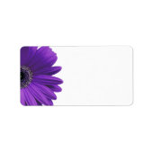 Paarse Gerbera Daisy Blank Bruiloft Adresetiketten Etiket (Voorkant)