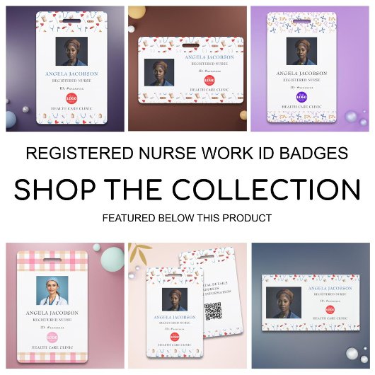 Paarse geregistreerde verpleegster QR Logo Badge