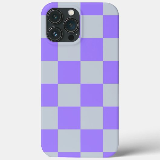 Paarse geruite ginghpatroon Case-Mate iPhone case (Achterkant)