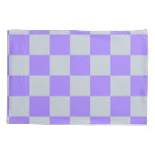 Paarse geruite ginghpatroon kussensloop (Achterkant)