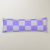 Paarse geruite ginghpatroon lichaamskussen (Achterkant)
