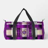 Paarse geruite monogram tas (Voorkant)