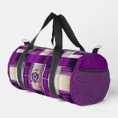 Paarse geruite monogram tas (Rechterhoek)