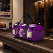Paarse geruite monogram tas