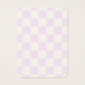 Paarse Geruite Oorbel Display Kaart (Achterkant)