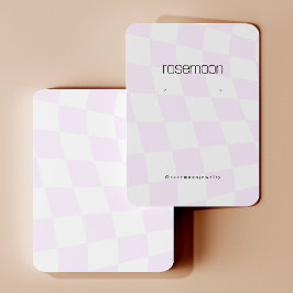 Paarse Geruite Oorbel Display Kaart