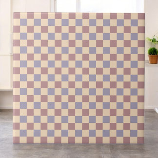 Paarse geruite patroonretro minimalist tegeltje