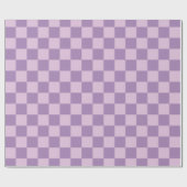 Paarse geruite tekening cadeaupapier (Vlak)