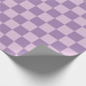 Paarse geruite tekening cadeaupapier (Hoek)