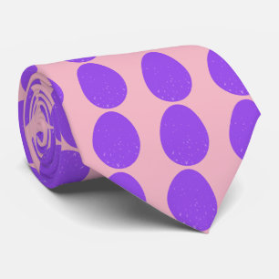 Paarse gespeende paaseieren stropdas