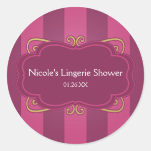 Paarse Gestreepte & Gouden Lingerie Stickers