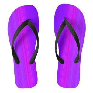 Paarse gestreepte teenslippers