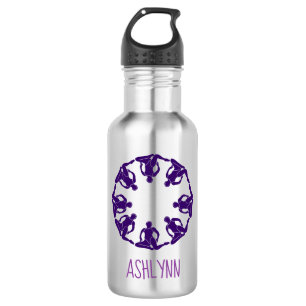 Paarse gesynchroniseerde zwemzwemmersGepersonalise Waterfles