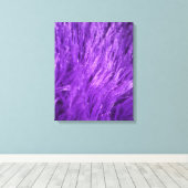 Paarse getextureerde vacht ziet er Abstract uit Canvas Afdruk (Insitu (Houten vloer))