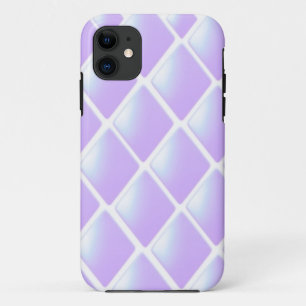 Paarse Gewatteerde Diamant Patroon iPhone 11 Hoesje