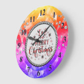 Paarse geweldige Emerald Merry kerst Grote Cl Klok (Hoek)