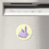 paarse gingham bunny magneet (Insitu (Vaatwasser))