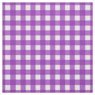 Paarse Gingham Check Stof