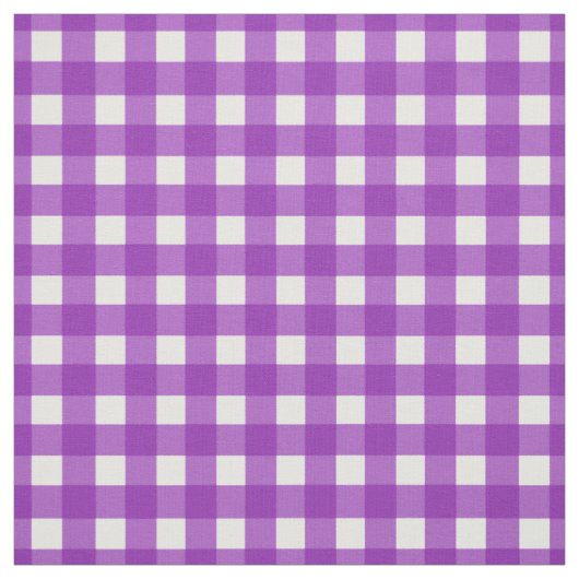 Paarse Gingham Check Stof (Swatch)
