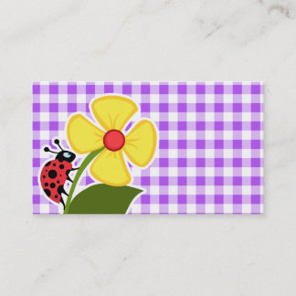 Paarse Gingham; Lieveheersbeestje Visitekaartje