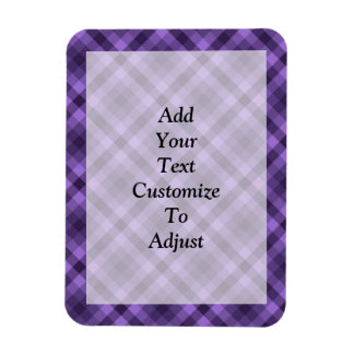 Paarse ginghampatroon magneet