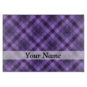 Paarse ginghampatroon snijplank (Voorkant)