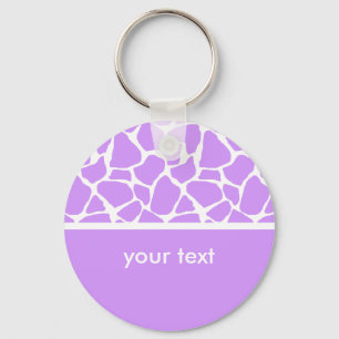 Paarse Giraffe Afdrukken  sleutelketen Sleutelhanger