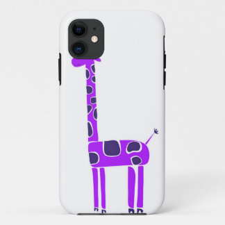 Paarse Giraffe iPhone 5 hoesje