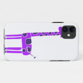 Paarse Giraffe iPhone 5 hoesje (Achterkant (horizontaal))