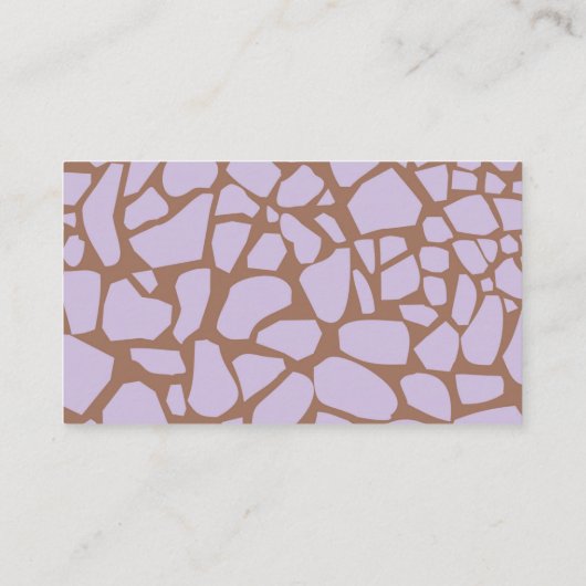 Paarse Giraffe Luier Raffle Ticket Informatiekaartje (Achterkant)