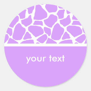 Paarse Giraffe Print Aangepaste Stickers