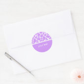 Paarse Giraffe Print Aangepaste Stickers (Envelop)