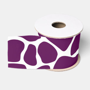 Paarse Giraffe Print, Afrikaanse Safari Dier Huid Grosgrain Lint