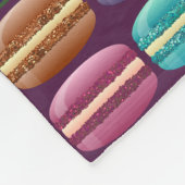Paarse Girly Glitter Macaron Cookies Fleece Deken (Hoek)