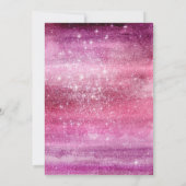 Paarse Girly Glitter Sparkle Elke Leeftijd Verjaar Kaart (Achterkant)