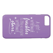 Paarse Girly sproeten en sterren Quote Case-Mate iPhone Case (Achterkant (Horizontaal))