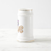 Paarse Girly Sunbril Valentijnsdag Love Bierpul (Center)