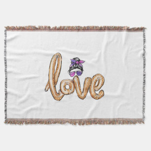 Paarse Girly Sunbril Valentijnsdag Love Deken