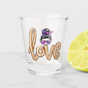 Paarse Girly Sunbril Valentijnsdag Love Shot Glas