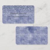 Paarse Glam Glitter Visitekaartje (Voorkant / Achterkant)