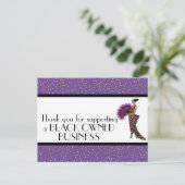Paarse Glam - Hartelijk dank voor de ondersteuning Briefkaart (Staand voorkant)