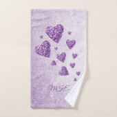 Paarse glans bad handdoek (Handdoek)