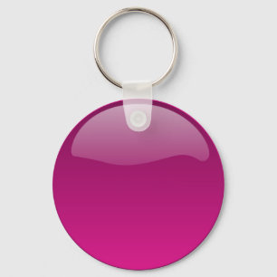 Paarse Glanzende Knop Sleutelhanger