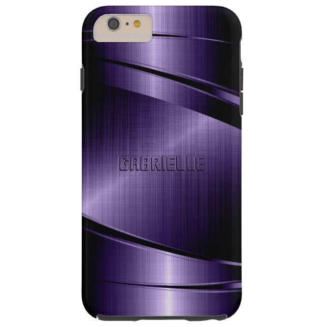 Paarse glanzende metalen ontwerp Case-Mate iPhone case (Achterkant)
